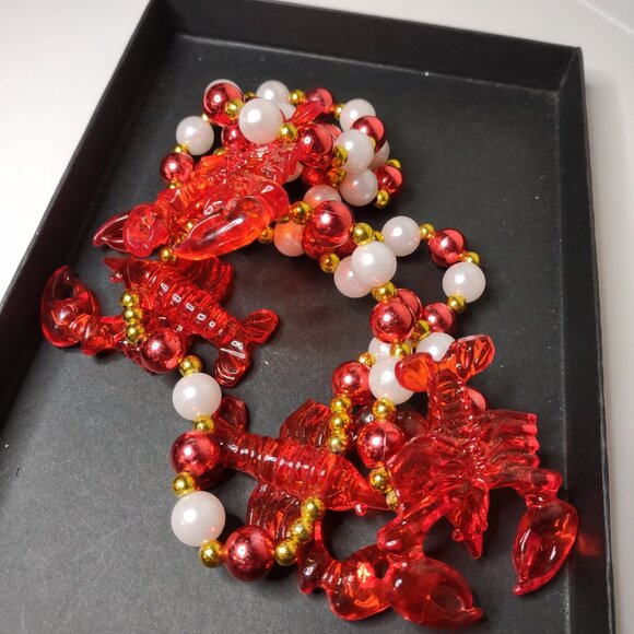 37 Inch Plastic Beaded Lobster Necklace - Picture 10 of 11